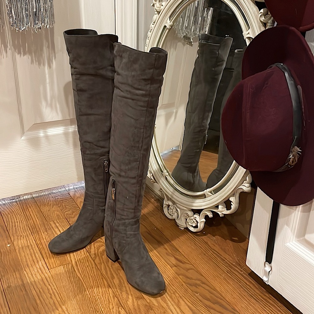 Marc Fisher Grey Thigh High Boots